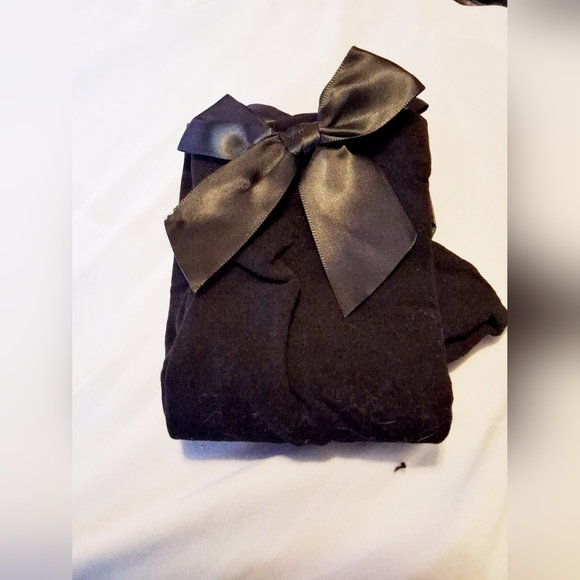 Lolita Plus Size Black Thigh High Stockings Black Bow 1XL Sexy Lingerie - Picture 3 of 3
